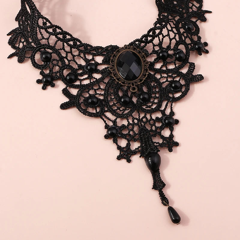 Black Lace Statement Choker