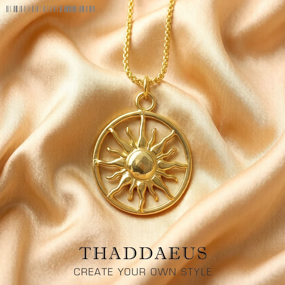 Sun Motif Pendant Necklace