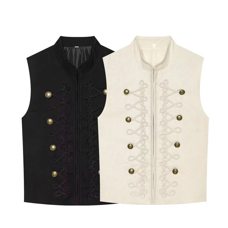 Sleeveless Button-Detail Top