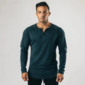 Long-Sleeve Cotton-Blend Henley