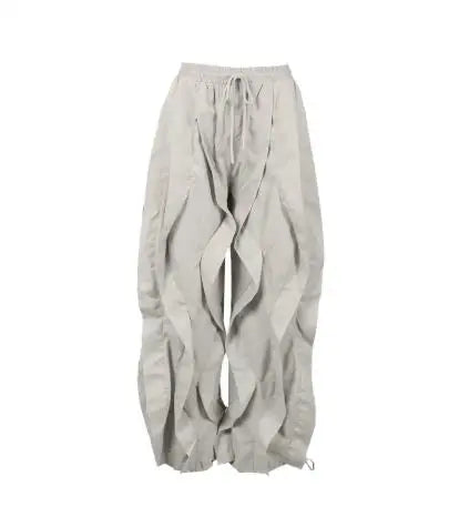 Lace-Detail Ankle Trousers
