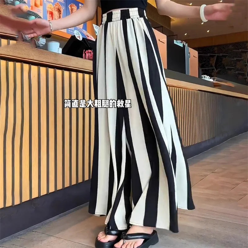 Striped Loose-Fit Trousers