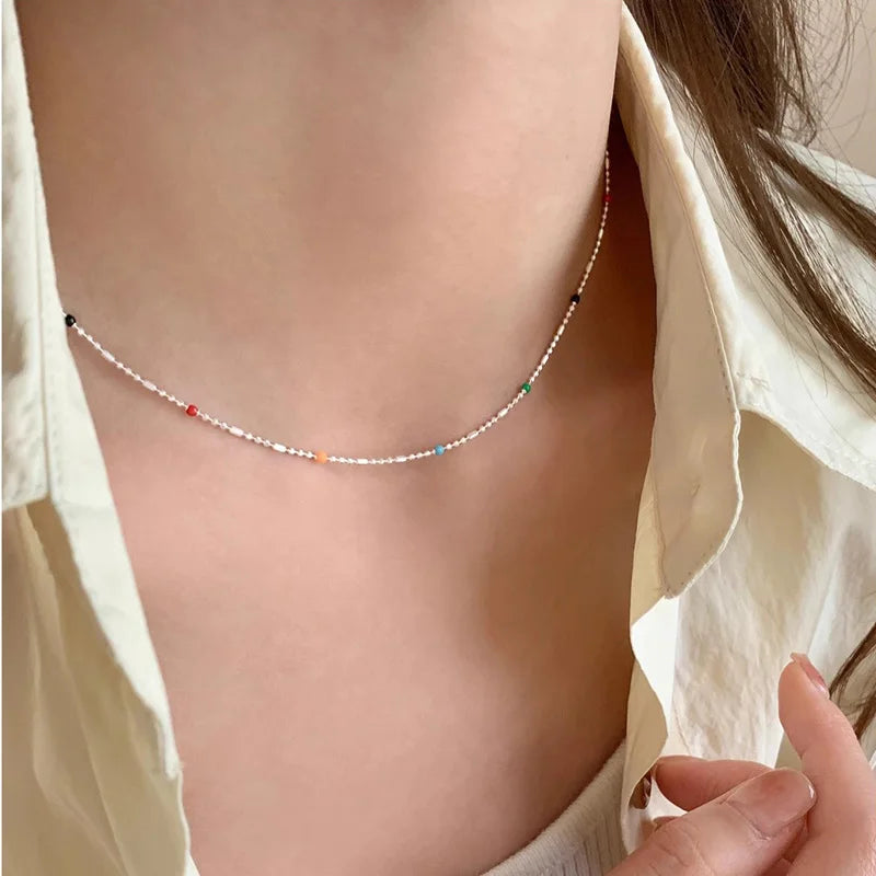 Delicate Bead Chain Necklace