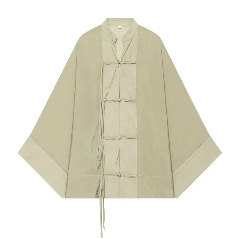 Knot-Detail Draped Summer Shirt