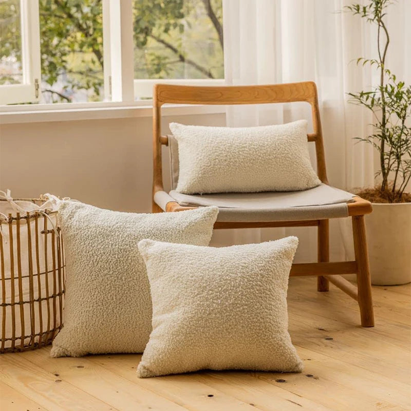 Teddy-Texture Cushion Cover