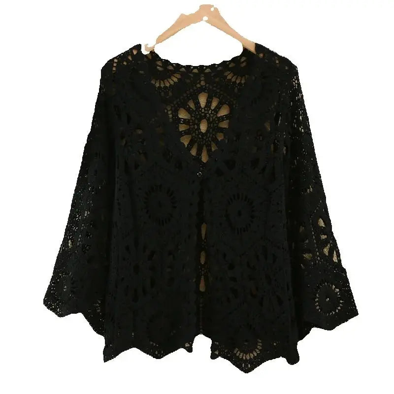 Openwork V-Neck Top