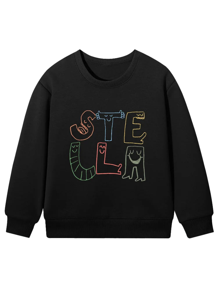 Cartoon Cotton Long-Sleeve Pullover
