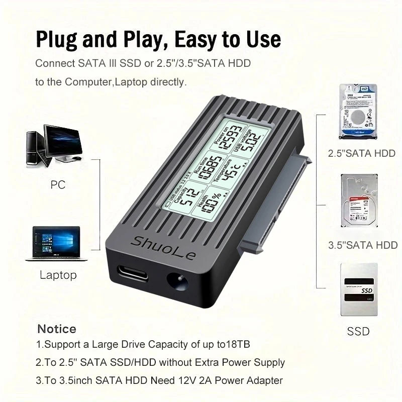 Shuole USB-to-SATA Drive Adapter