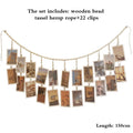 Wooden-Bead Hanging Photo Display