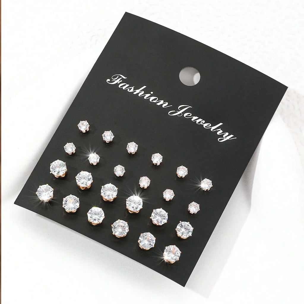 Twelve-Pair Sparkle Stud Set