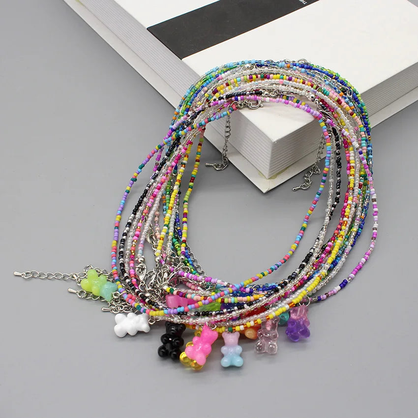 Gummy Bear Seed-Bead Necklace