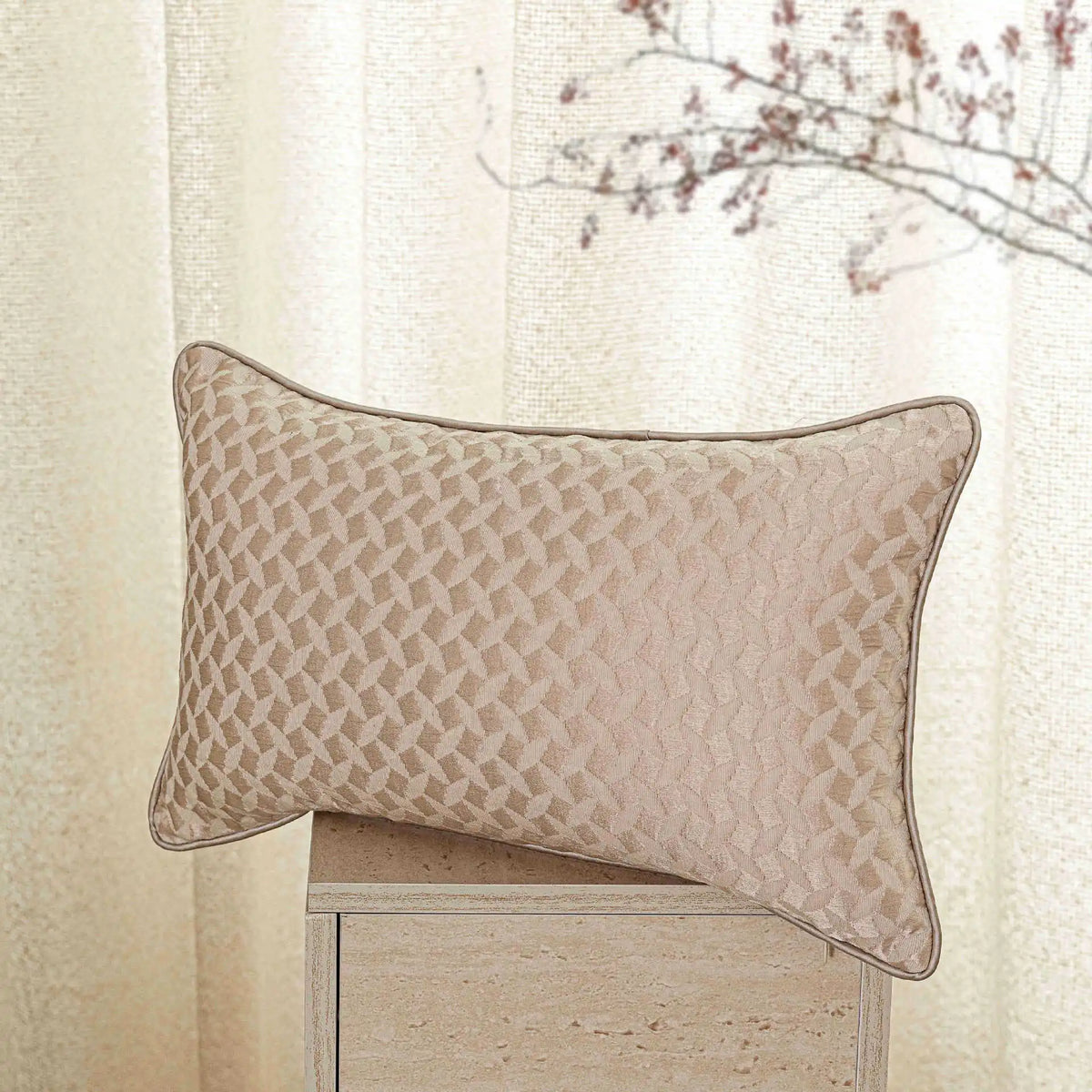 Burgundy Lumbar Cushion Cover