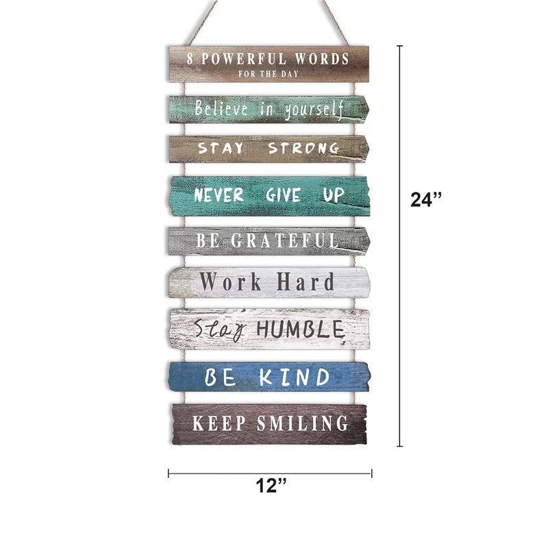 Inspirational Wooden Wall Sign