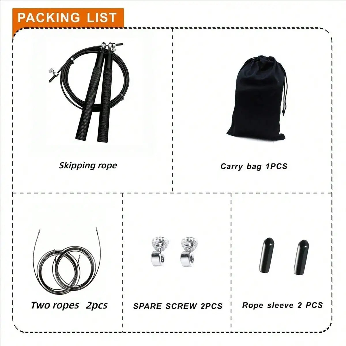 Adjustable Alloy-Handle Jump Rope