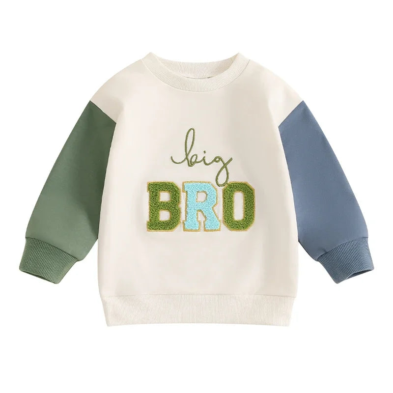 Letter Detail Crew-Neck Sweatshirt