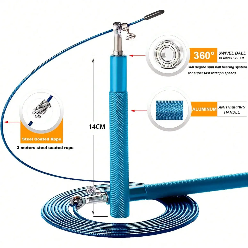 Adjustable Alloy-Handle Jump Rope
