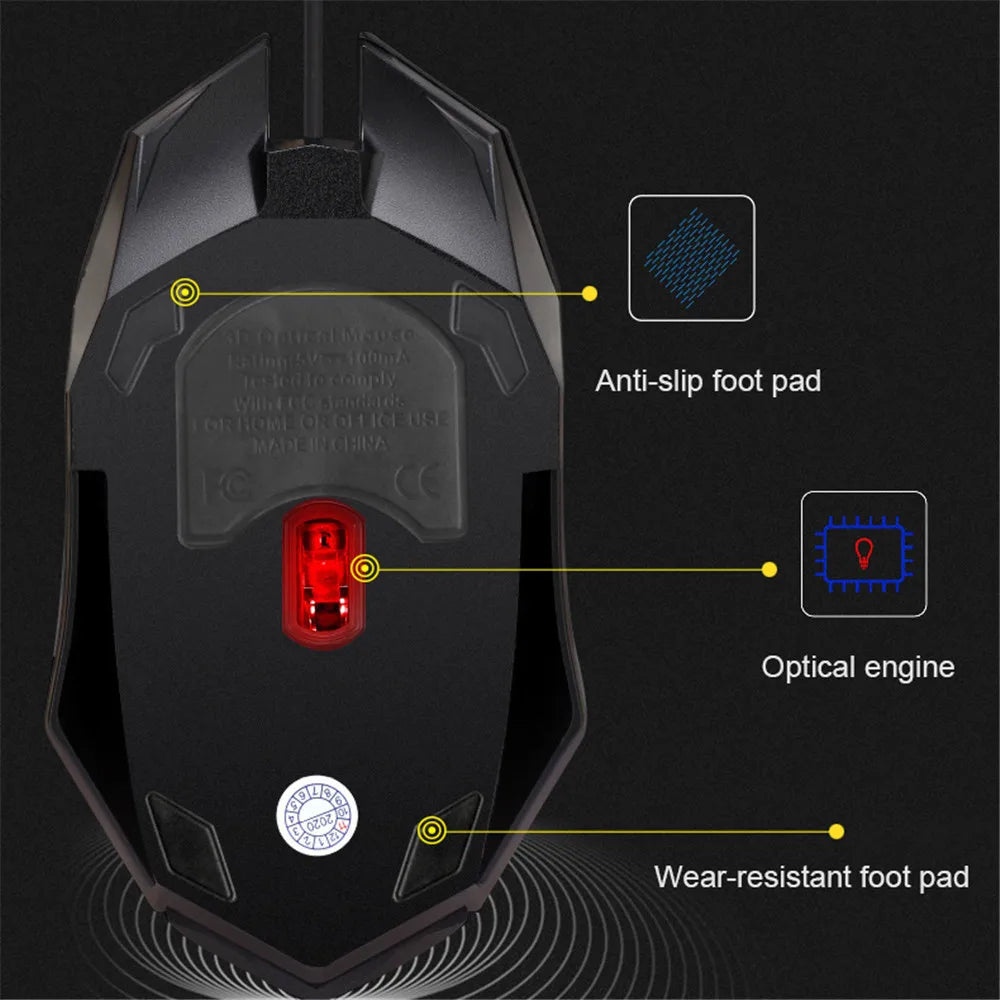 Kebidumei Breathing-Light USB Mouse