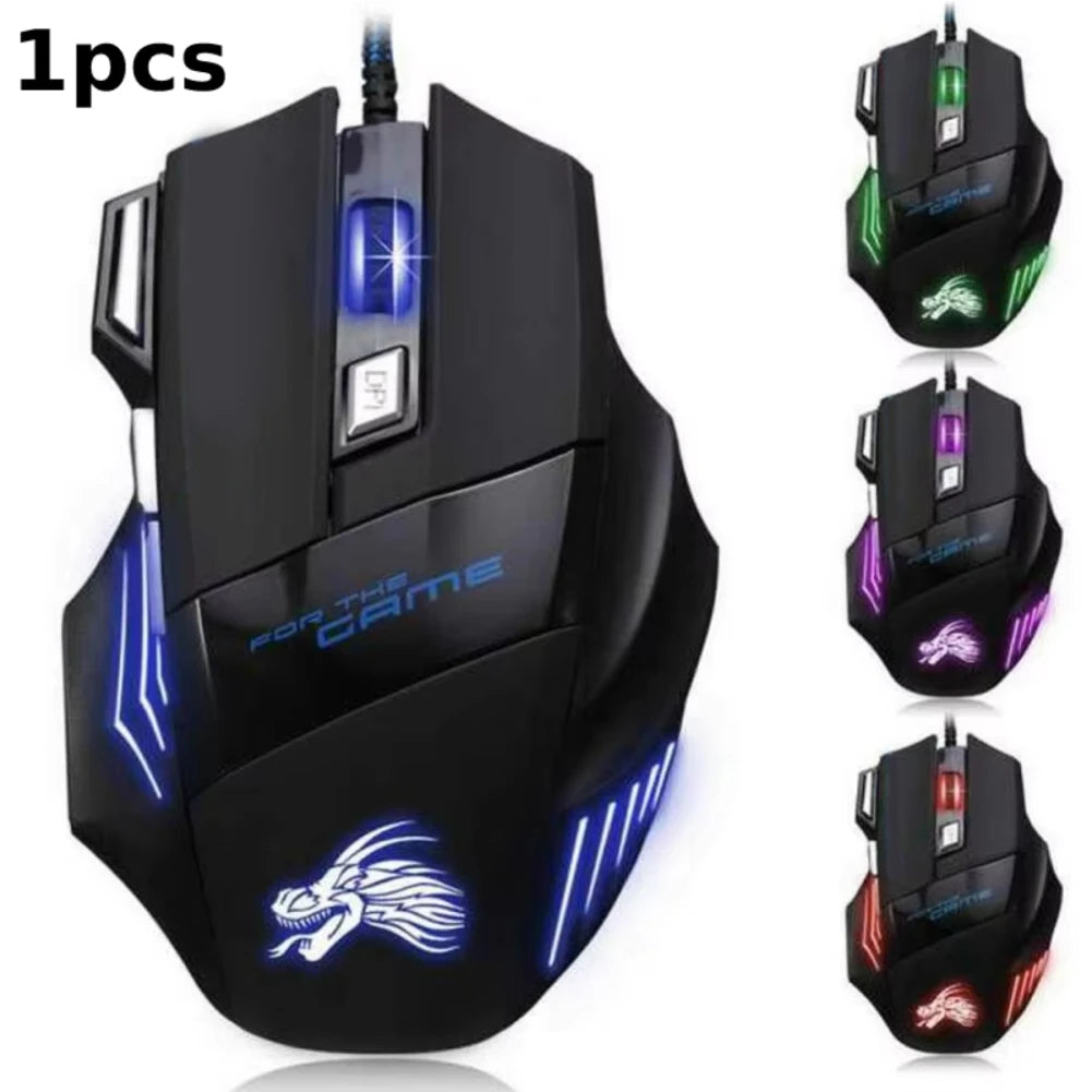 Seven-Button Backlit USB Mouse