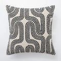 Abstract Embroidered Cushion Cover