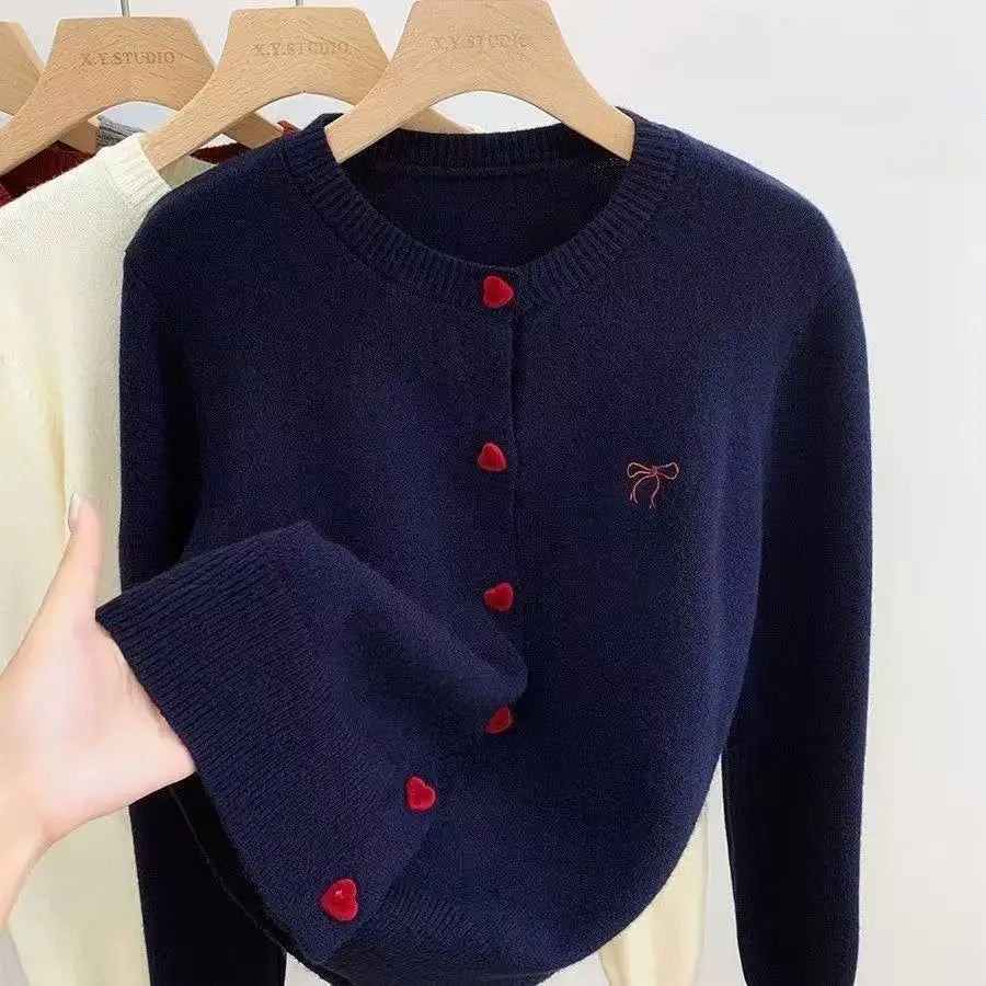 Bow Detail Knit Cardigan