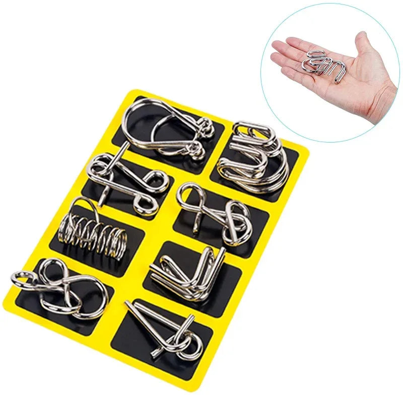 Metal Wire Brain Teaser Set