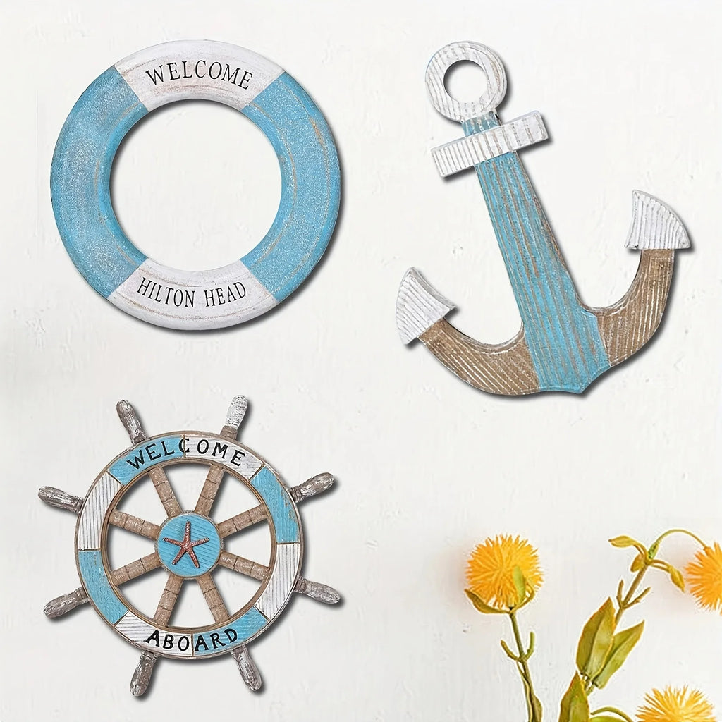 Nautical Wooden Wall Decor Set