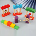 Rainbow Wooden Domino Blocks
