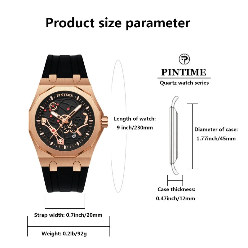 Pintime Silicone-Strap Quartz Watch