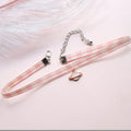 Pink Lace Charm Choker