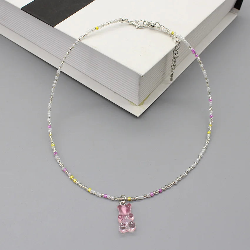 Gummy Bear Seed-Bead Necklace