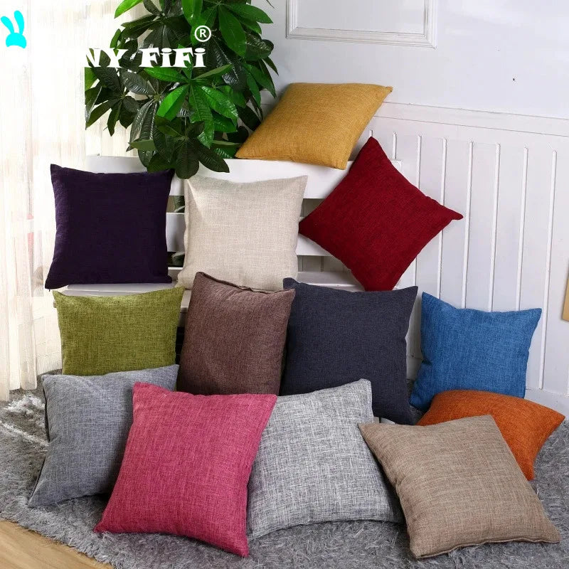 Everyday Solid-Color Cushion Cover