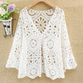 Openwork V-Neck Top