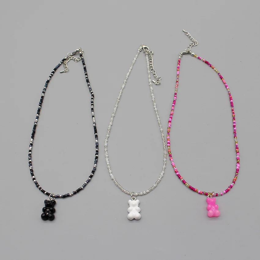 Gummy Bear Seed-Bead Necklace
