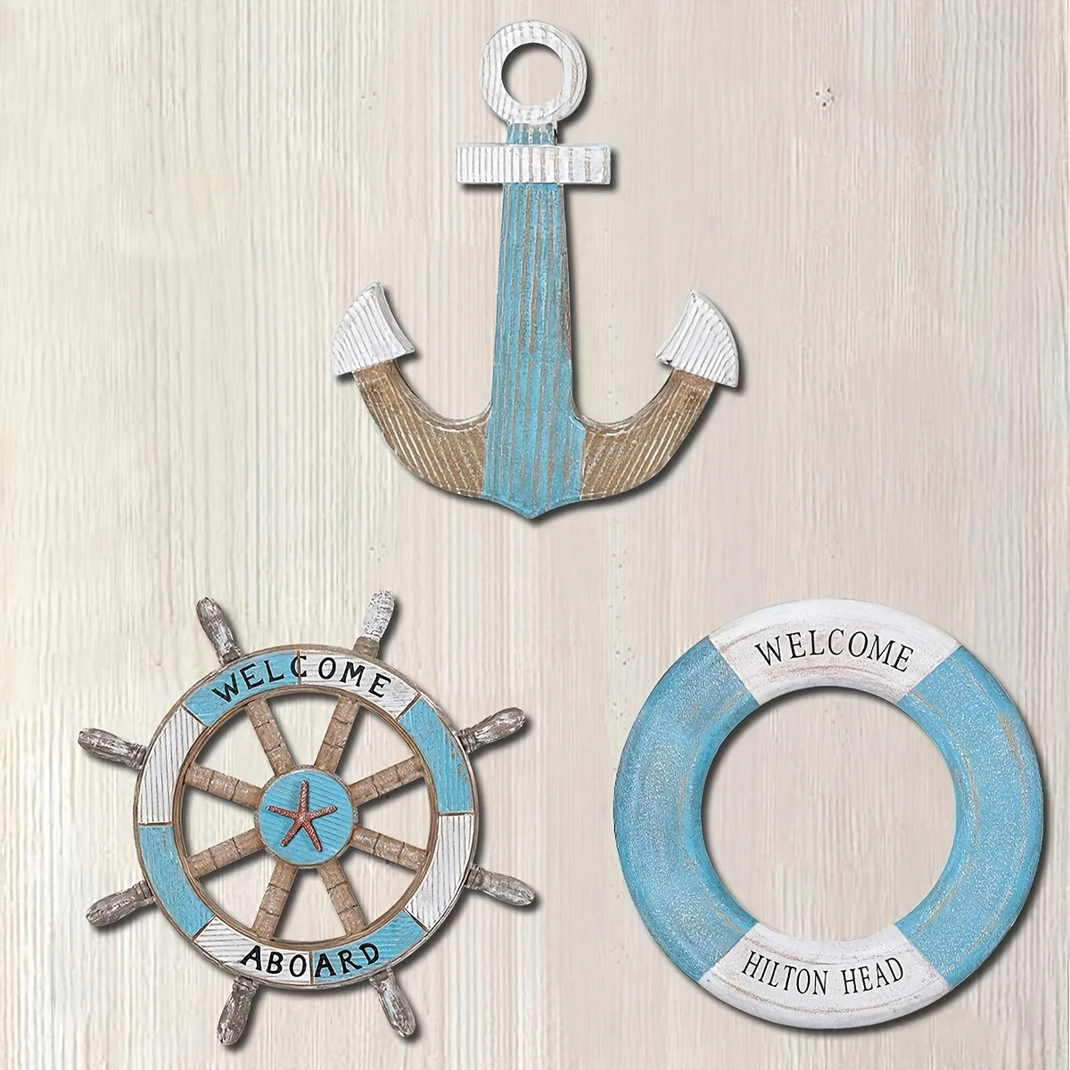 Nautical Wooden Wall Decor Set