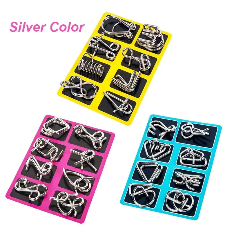 Metal Wire Brain Teaser Set