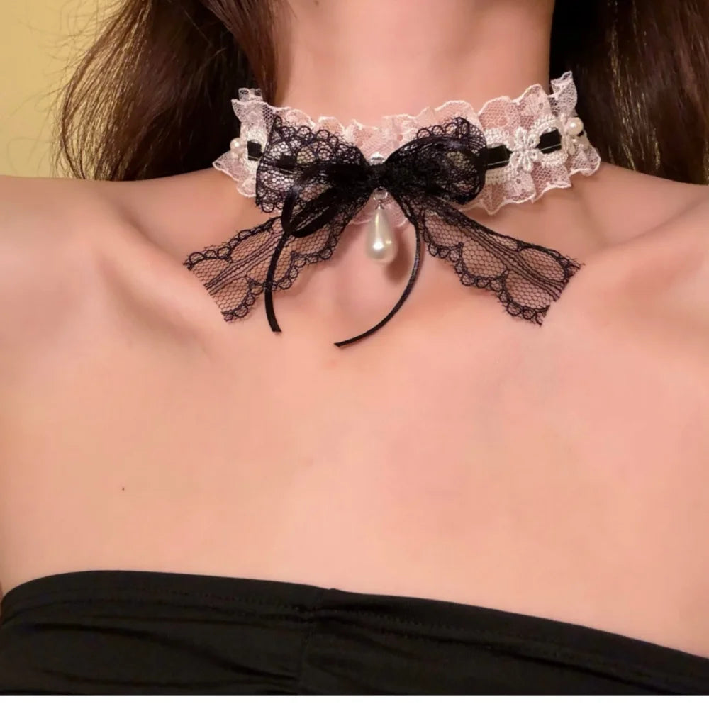 Lace Bow Choker