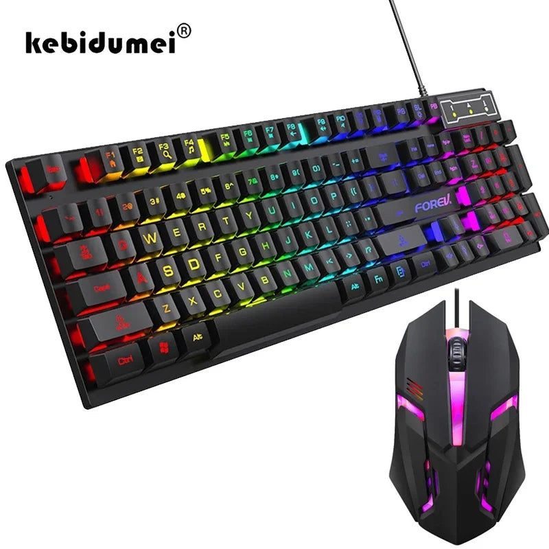 Kebidumei Backlit Keyboard and Mouse Options