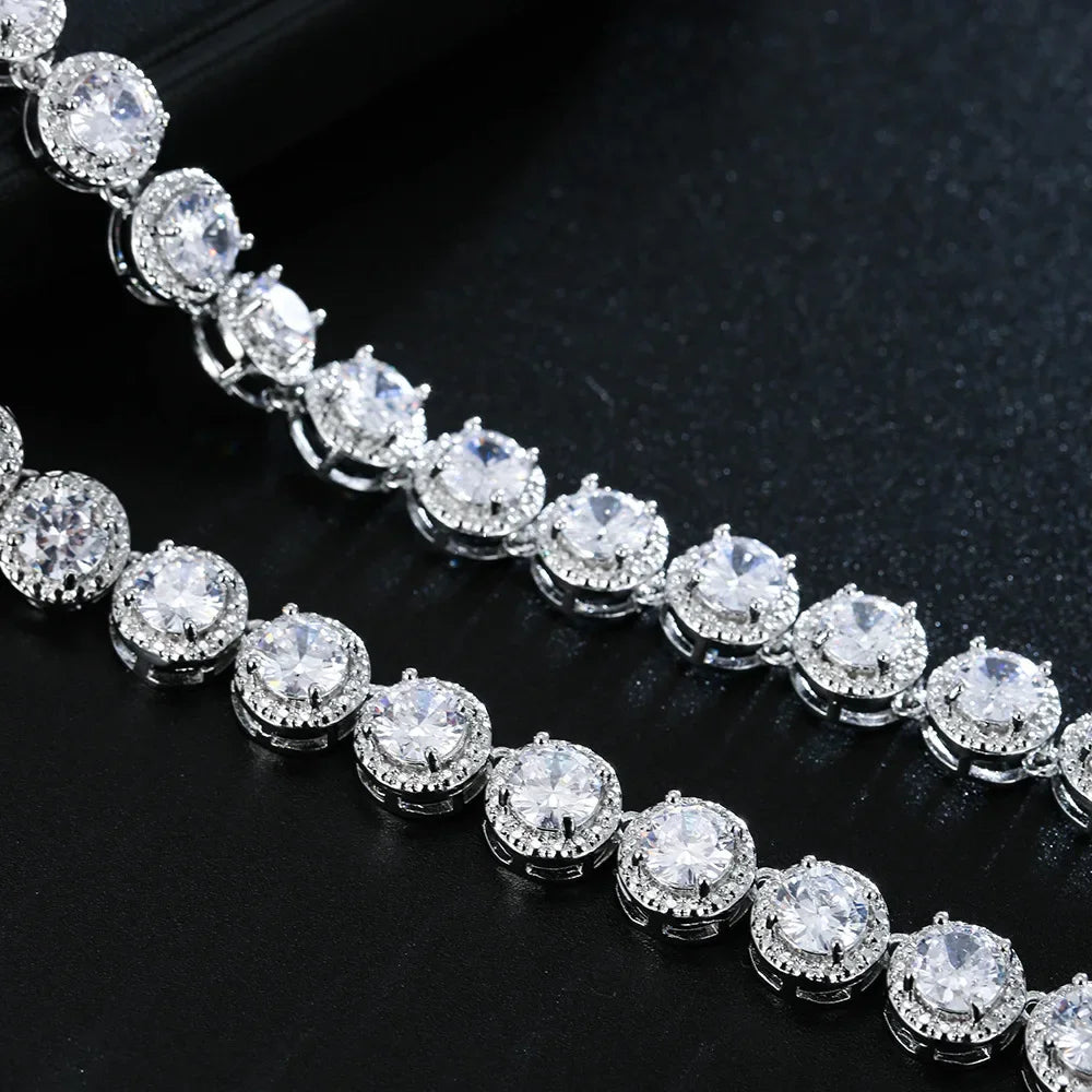 Cubic Zirconia Necklace & Earring Set