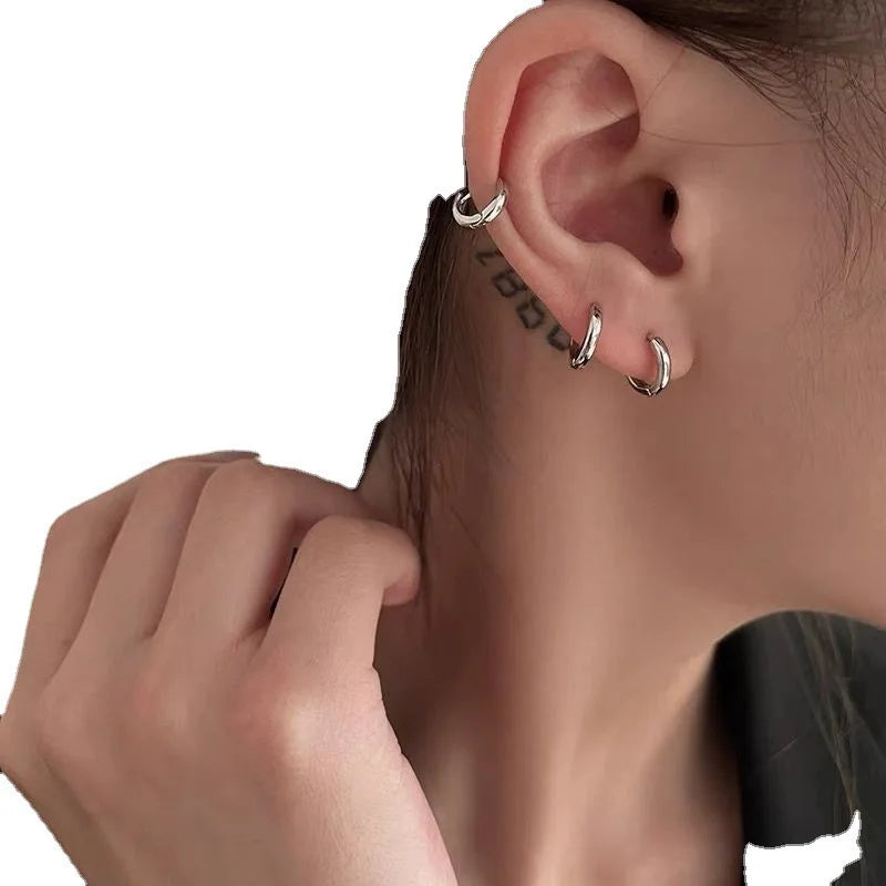 Smooth Round Stud Earrings