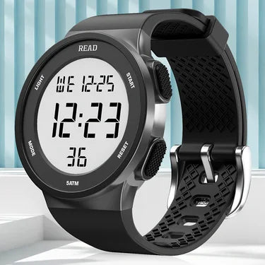 Round Digital Backlight Watch