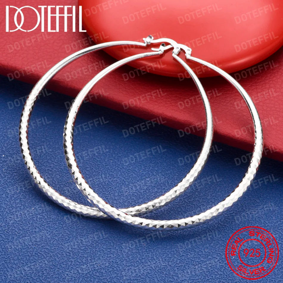 70 mm Glossy Hoop Earrings