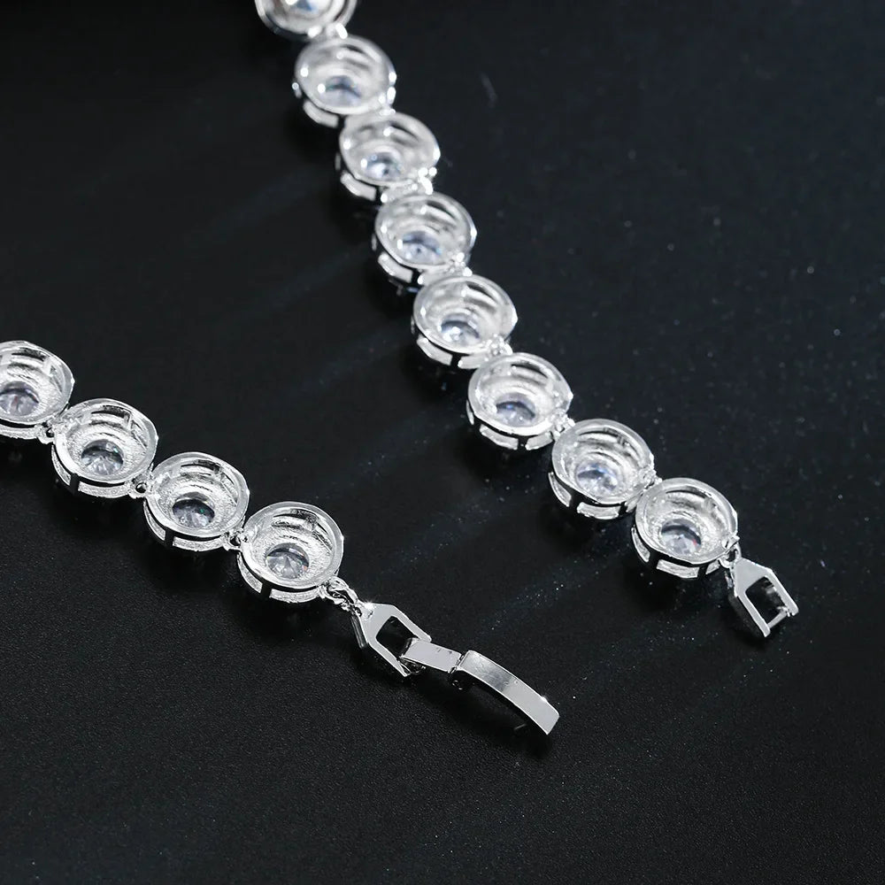 Cubic Zirconia Necklace & Earring Set