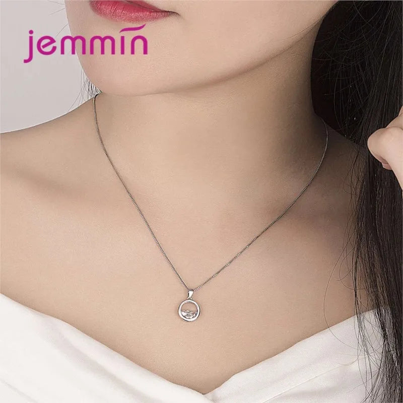 Round Sparkle Pendant Necklace
